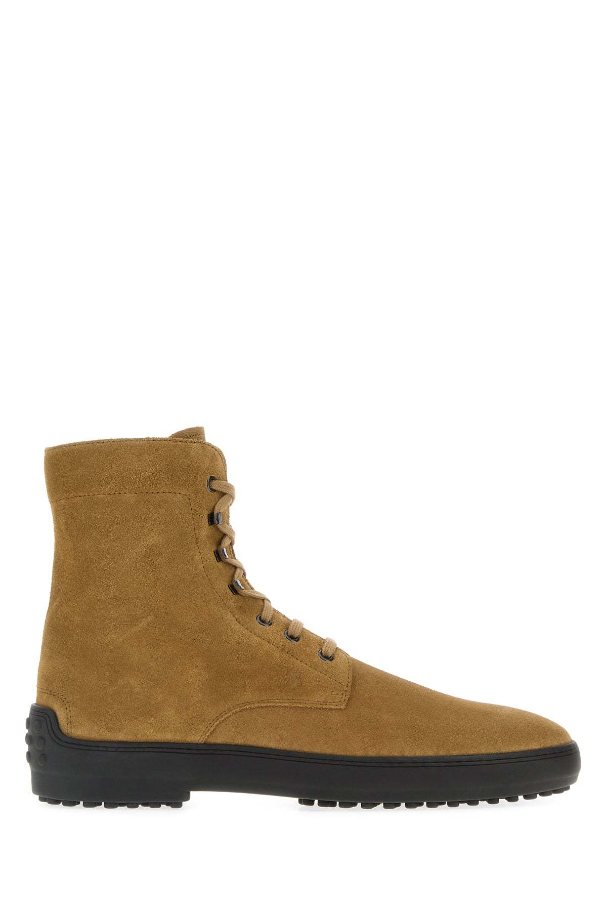 Tod's Suede Ankle Boots Rubber Sole In Neutral