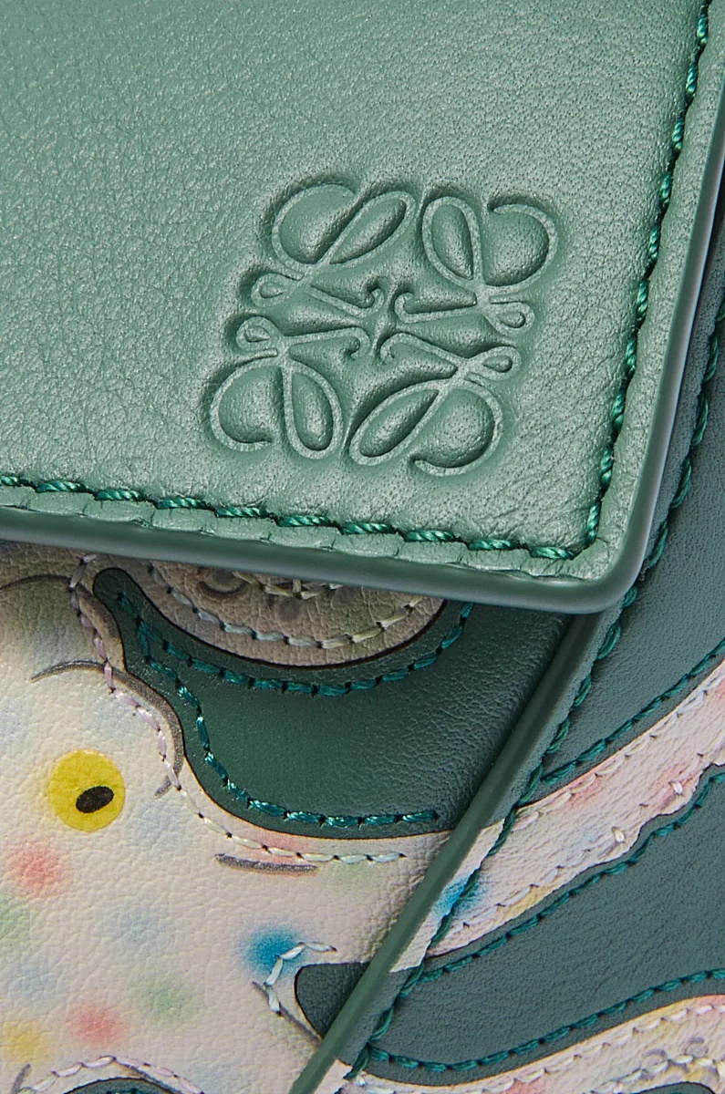 Loewe X Suna Fujita Puzzle Edge Octopus Mini Crossbody Bag In Green