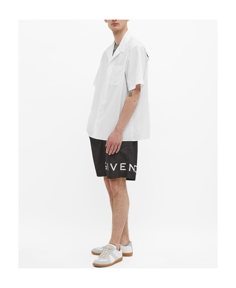 Givenchy Logo-embroidered Swim Shorts In Black