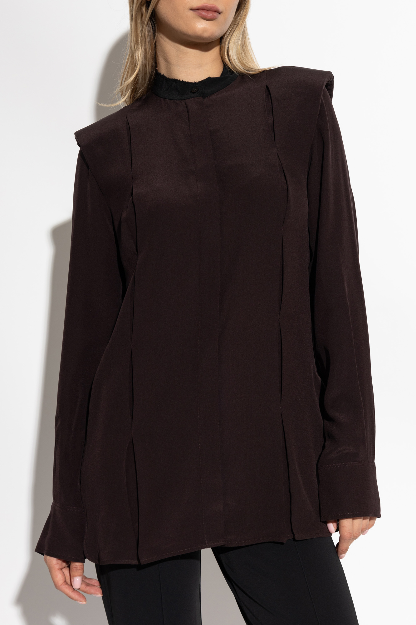 Victoria Beckham Soft Finish Blouse In Black