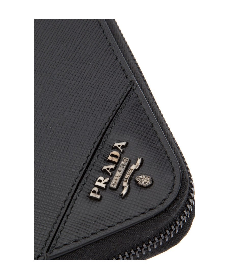 Prada Saffiano Leather Wallet In Black