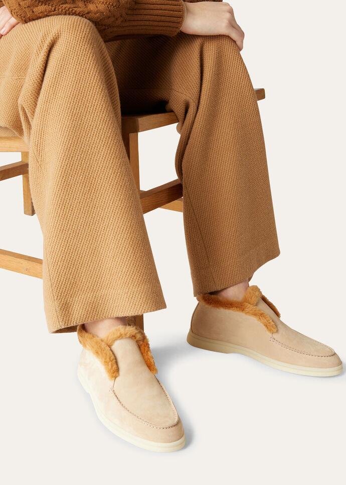 Shop Loro Piana Logo Pattern Short Boots
