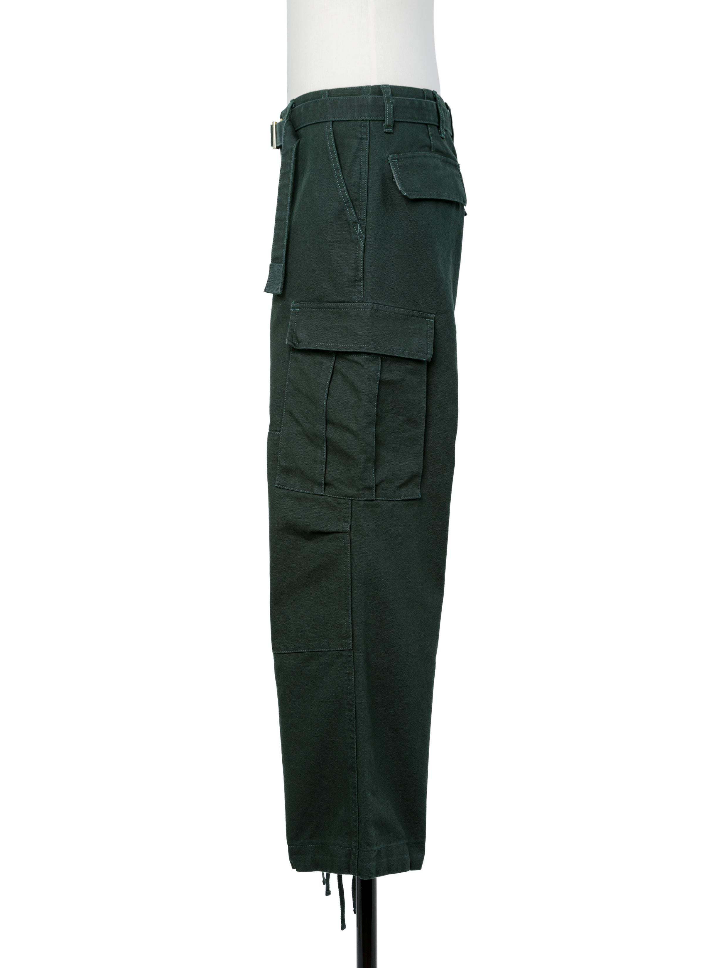 Sacai X Carhartt Wip Belted Cargo Pants In Green