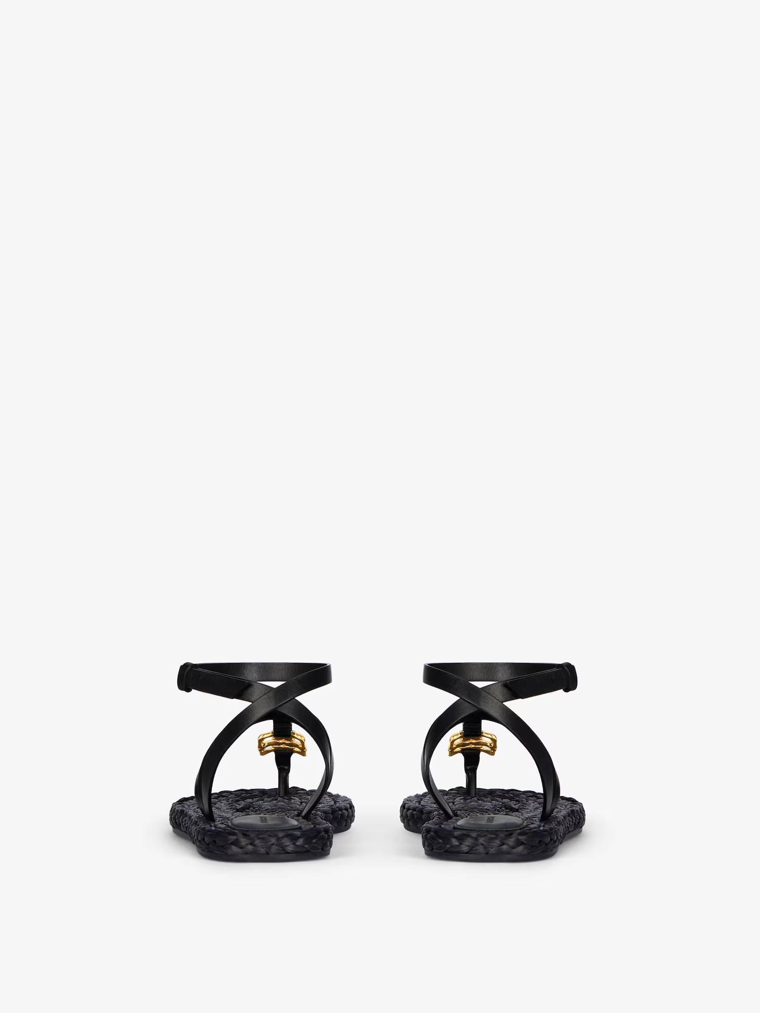 Givenchy 4g Liquid Thong Sandals In Black