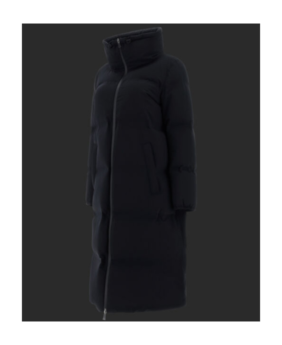 Herno Padded Zip-up Trench Coat In Black