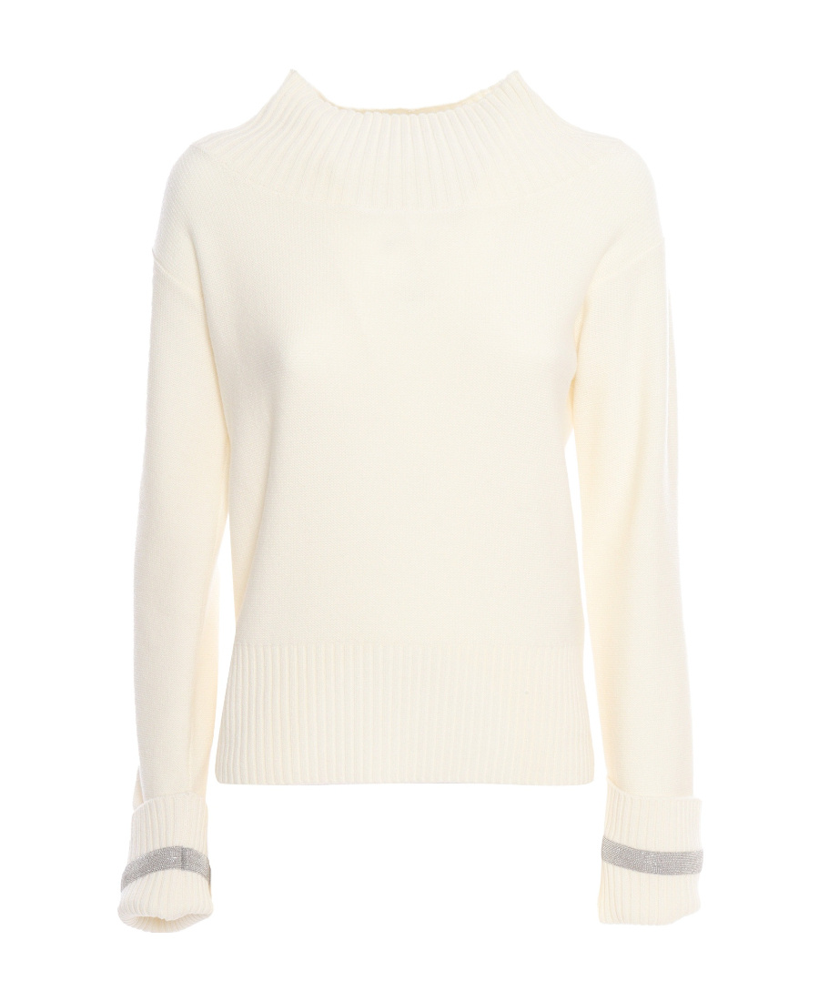 Fabiana Filippi High Neck Knitted Jumper In White
