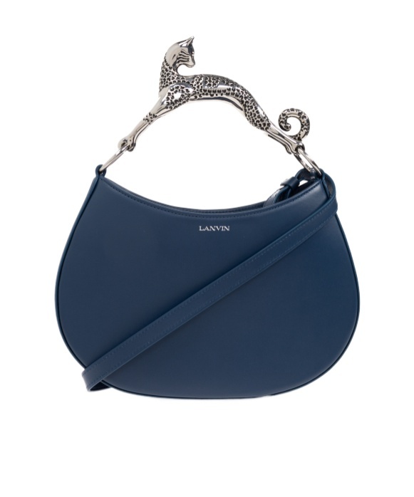 LANVIN CAT-HANDLE LEATHER TOTE BAG 