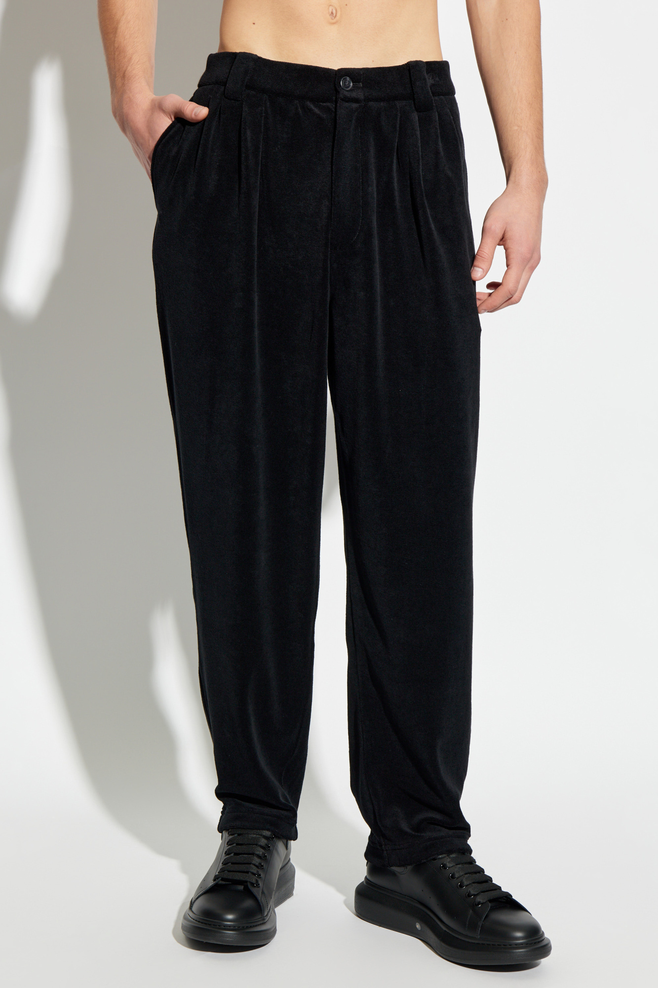 Giorgio Armani Tapered Trousers In Black