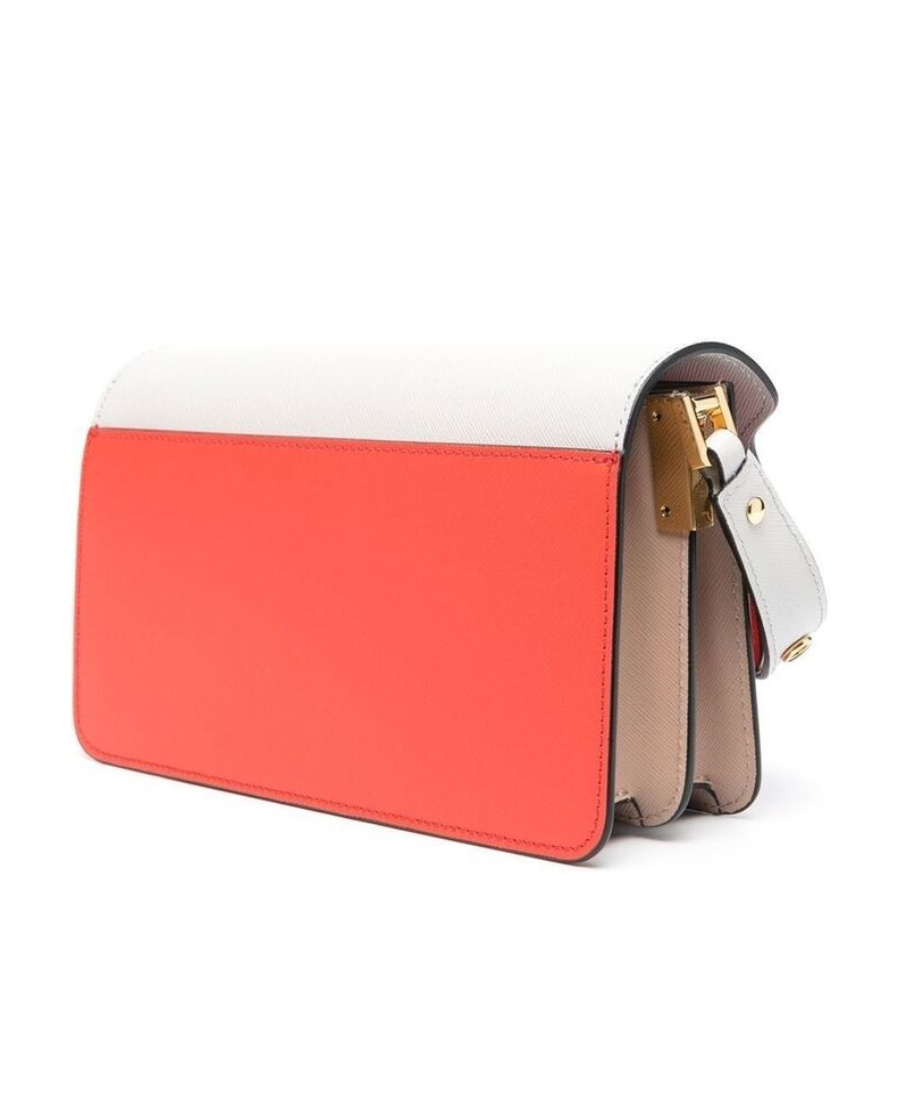 Marni Trunk Colour-block Crossbody Bag In White