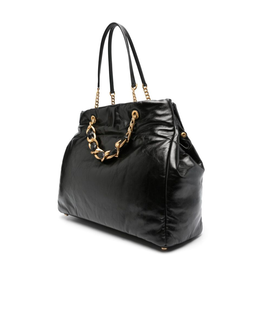 Balmain 1945 Soft Leather Tote Bag In Black