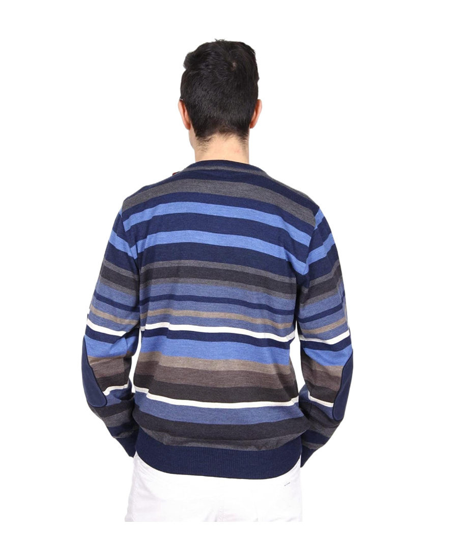 Paul & Shark Striped Pullover In Blue