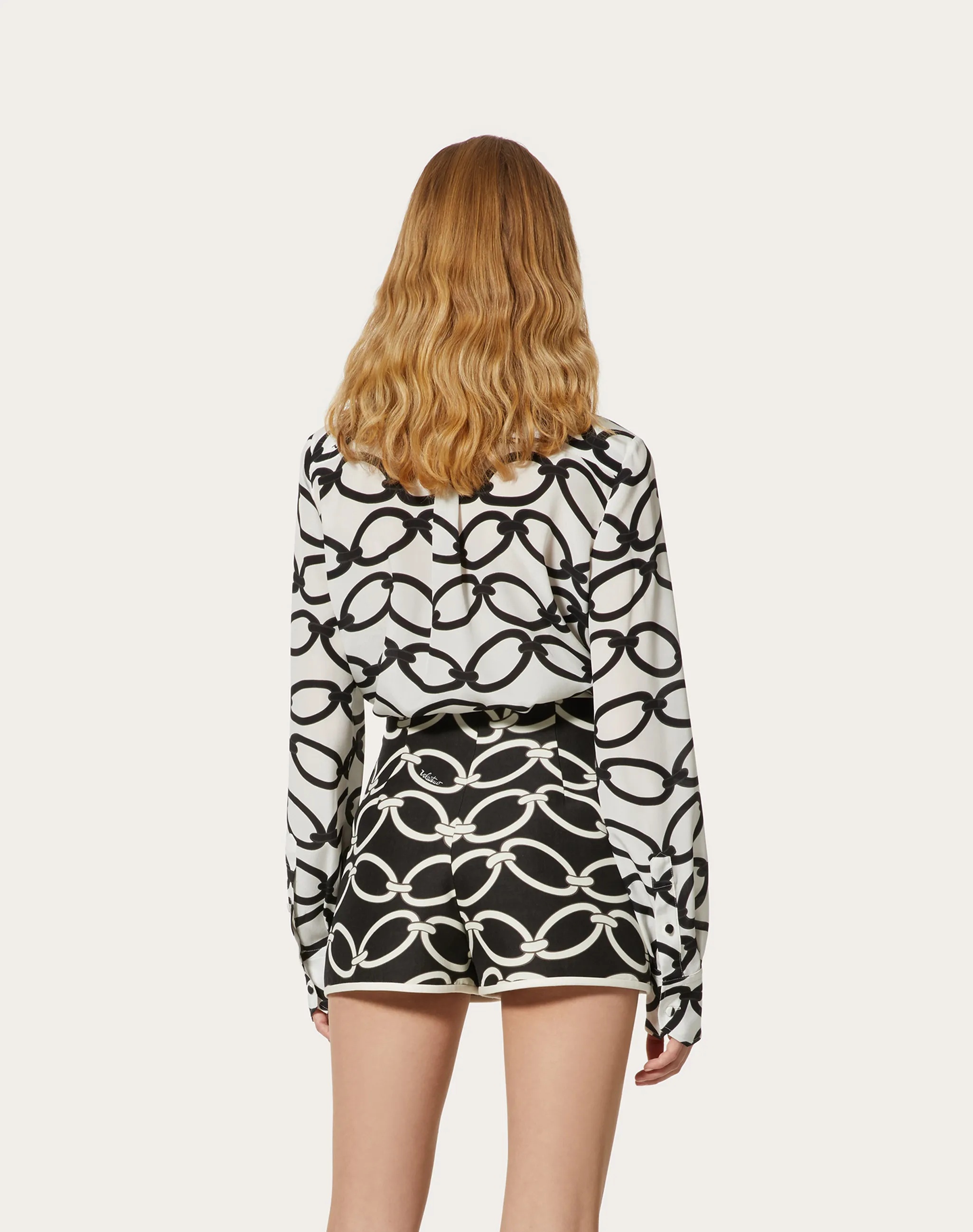 Valentino Long-sleeve Blouse In White