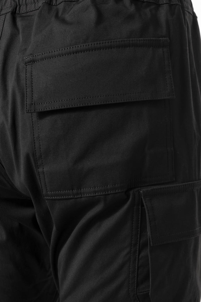 Rick Owens Drawstring-waist Cargo Trousers In Black