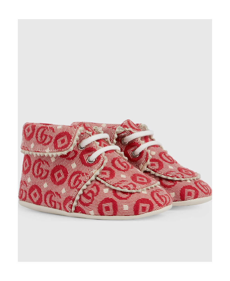 Gucci Gg-canvas Leather Boots In Red