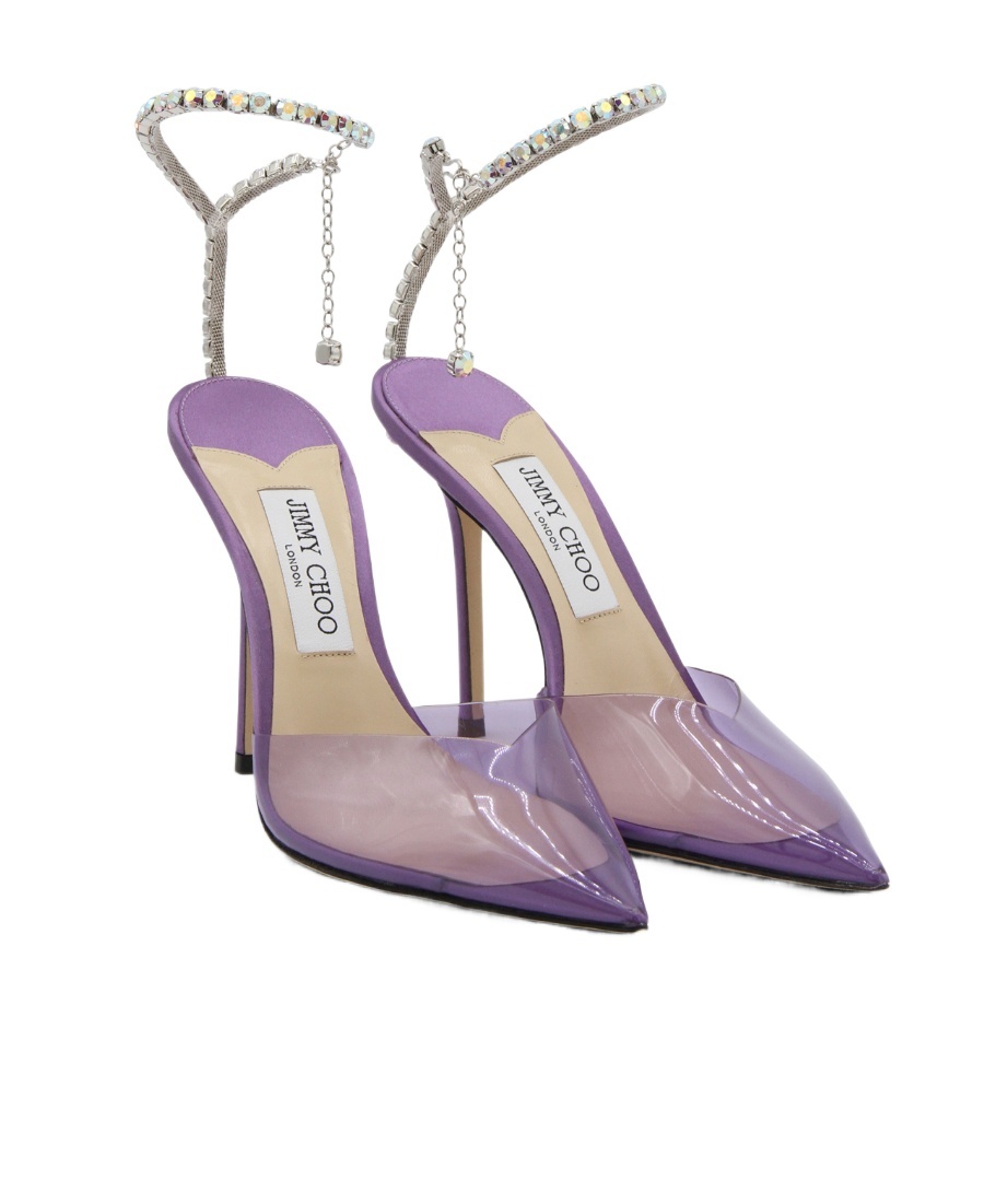 Jimmy Choo Purple Saeda 100 Heels In Purple