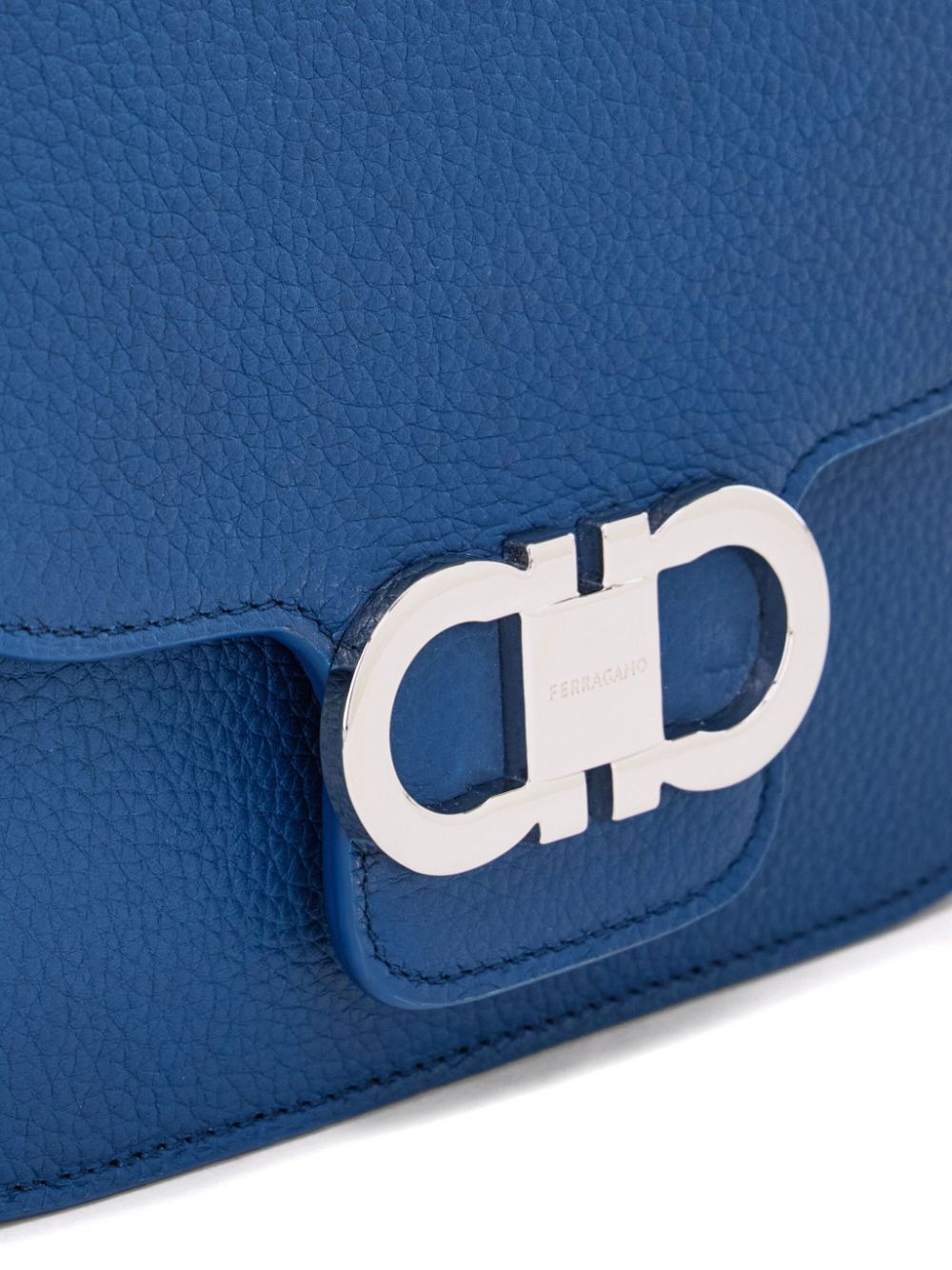 Ferragamo Flip Shoulder Bag In Blue
