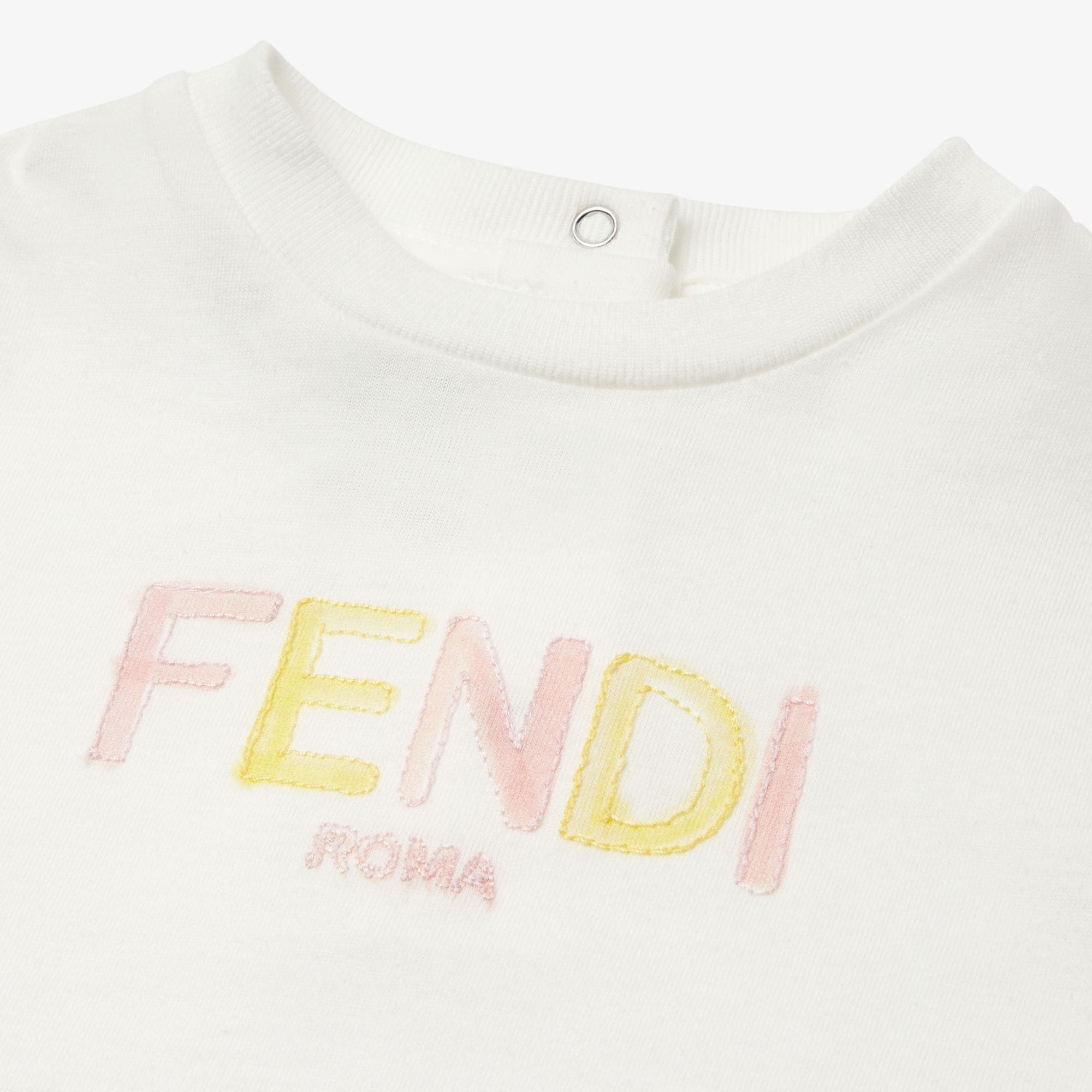 FENDI FENDI KIDS LOGO DETAILED CREWNECK T-SHIRT