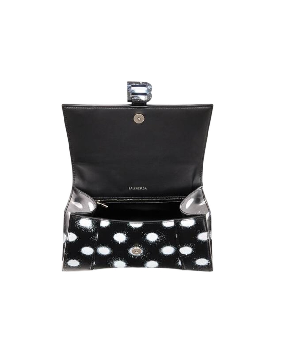 Balenciaga Small Hourglass Tote Bag In Black