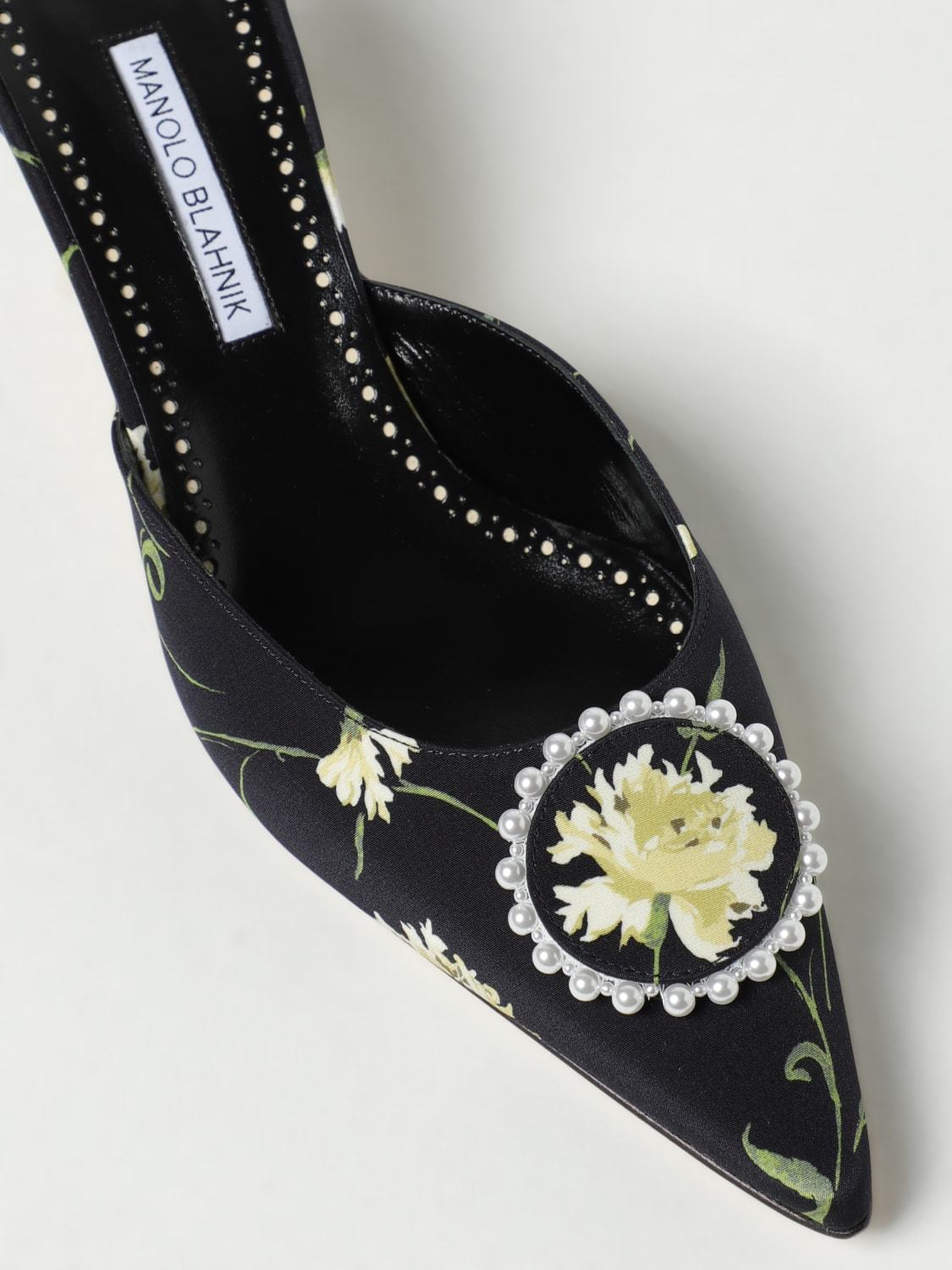 Manolo Blahnik Pointed High Heel Sandals In Black