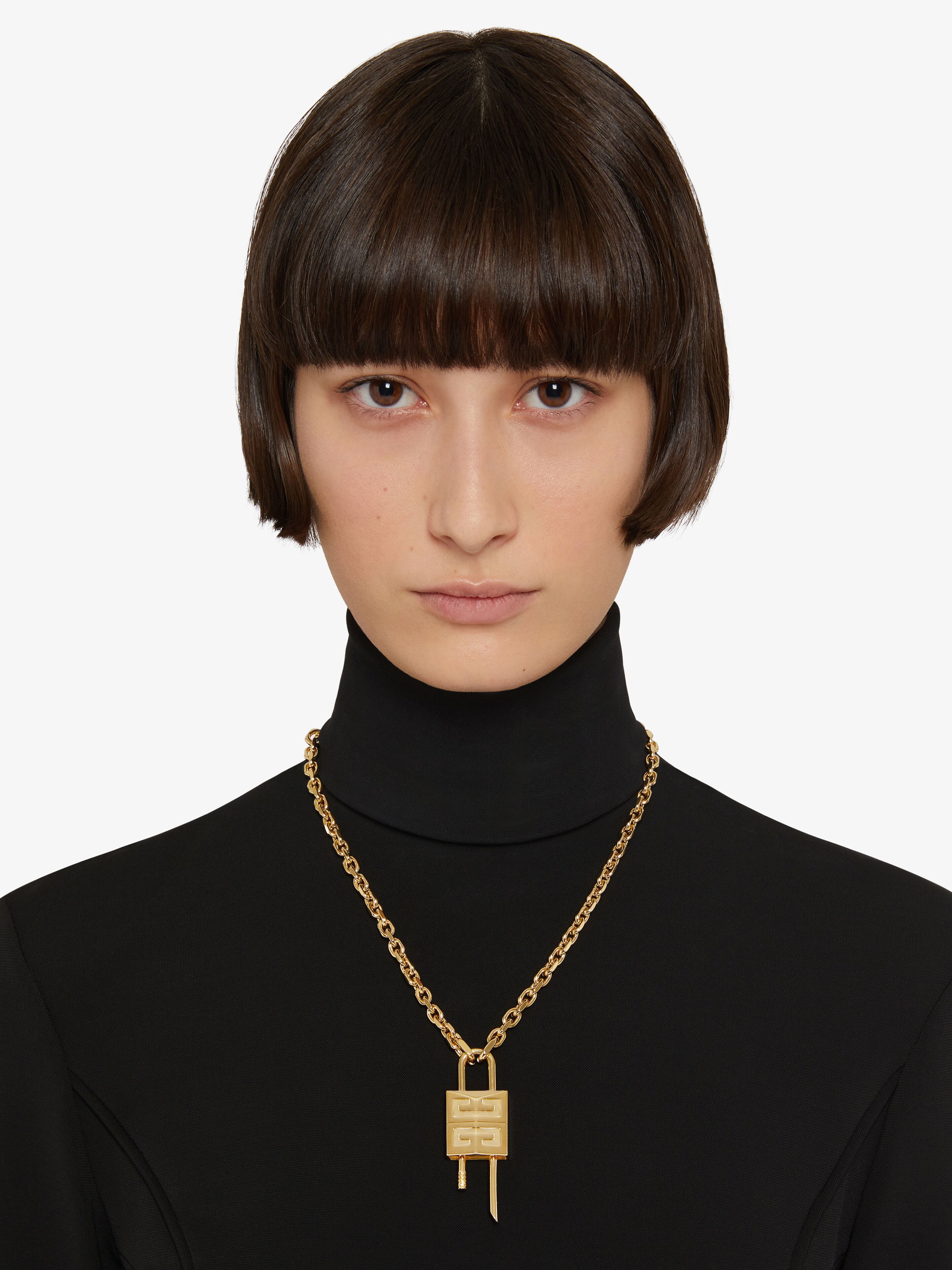 Givenchy 4g Padlock-pendant Necklace In Yellow