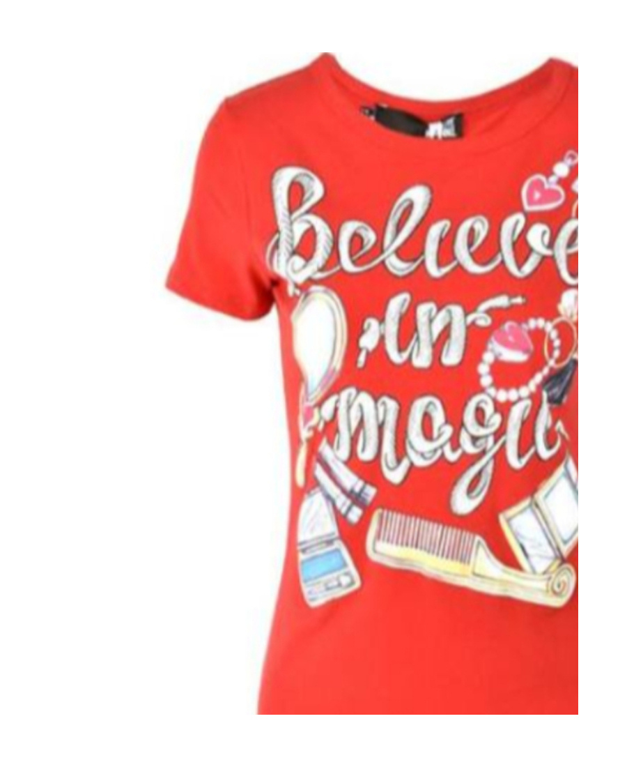 Moschino Item O-neck Short-sleeved T-shirt In Orange