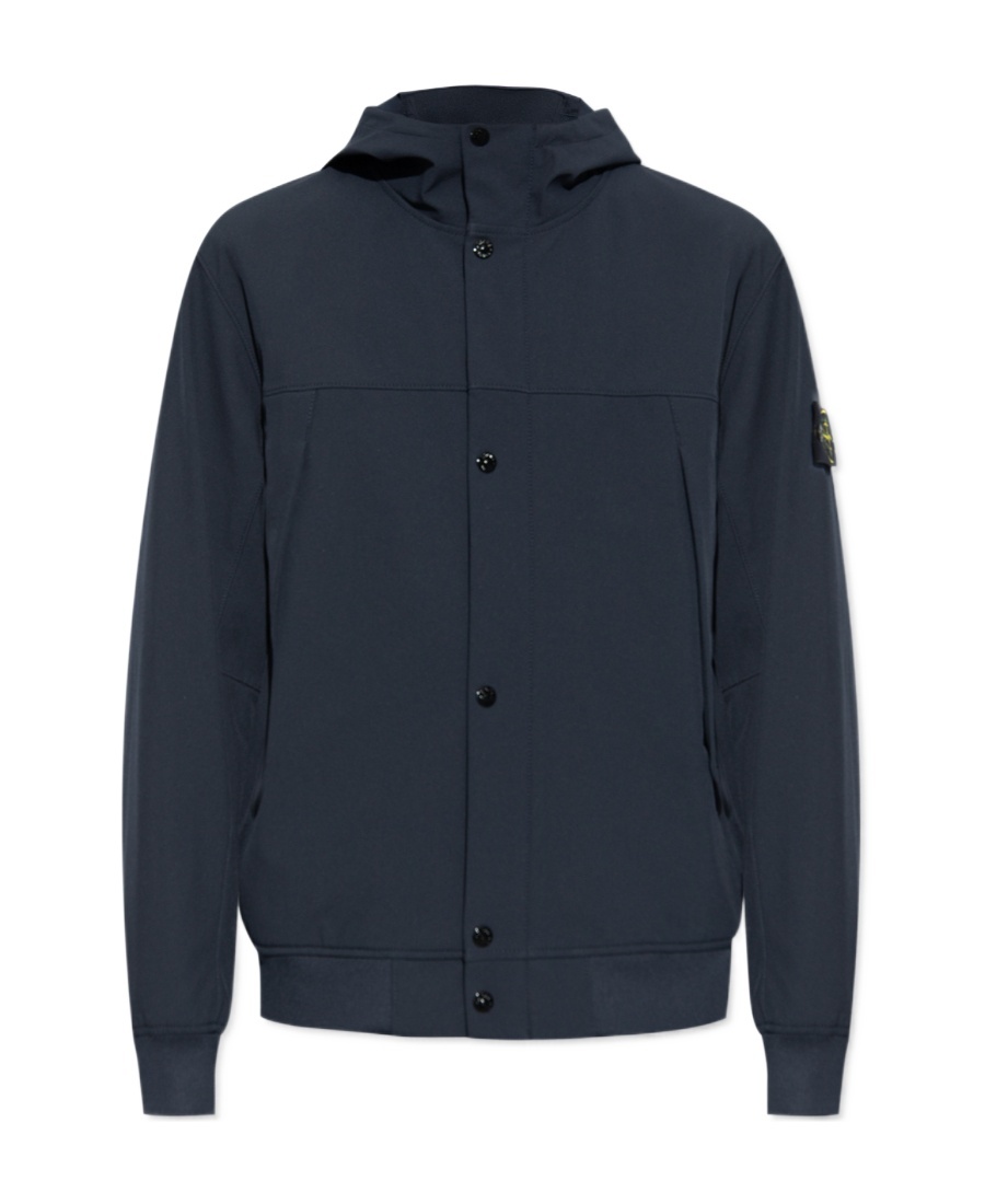 Stone Island Light Soft Shell-r Hooded Jacket In Multi