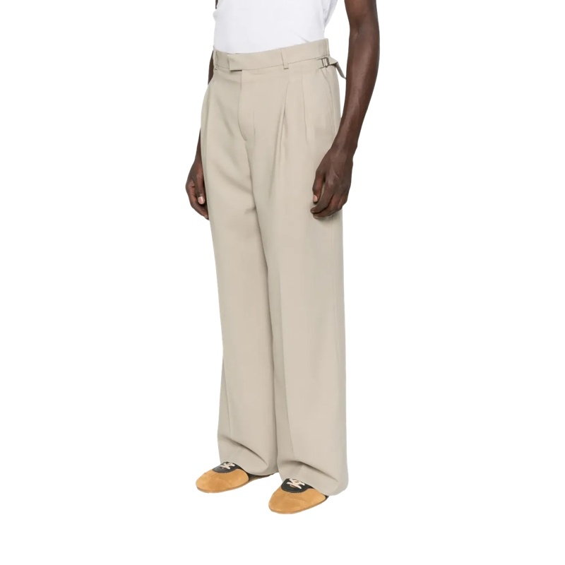 Ami Alexandre Mattiussi Belt Loop Casual Pants In Neutral