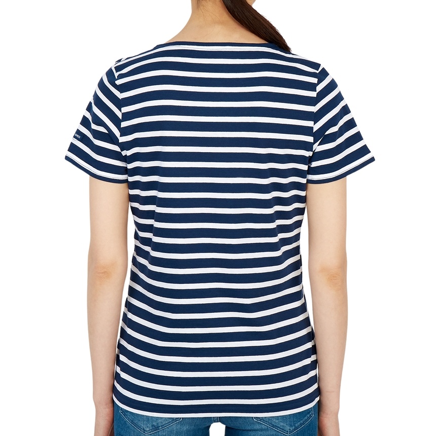Saint James Striped Graphic T-shirt In Blue