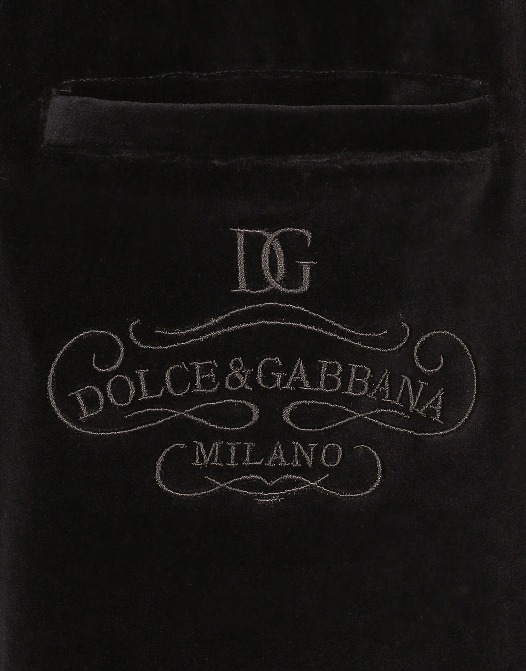 Dolce & Gabbana Velvet Trousers In Black
