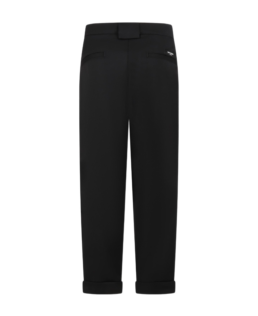 Balmain Logo Patch Trousers In Black