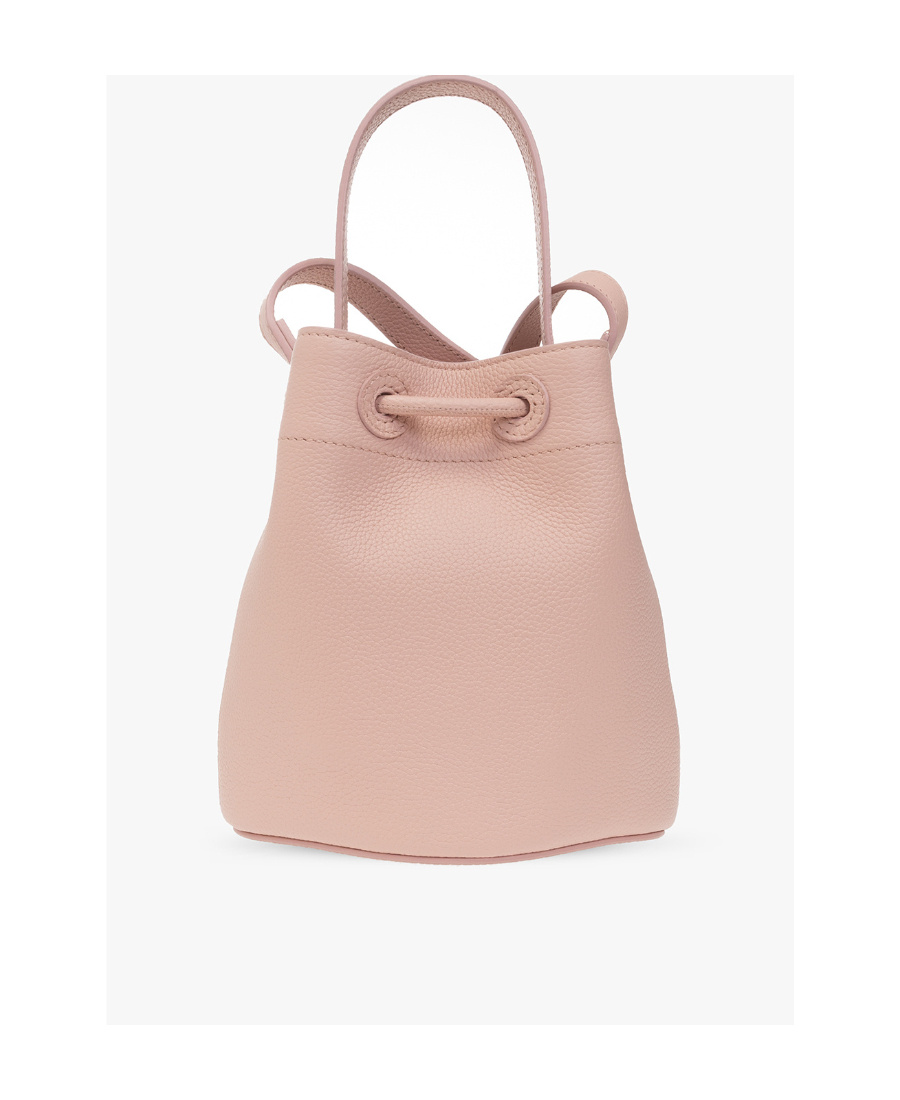 Burberry Mini Tb Leather Bucket Bag In Pink