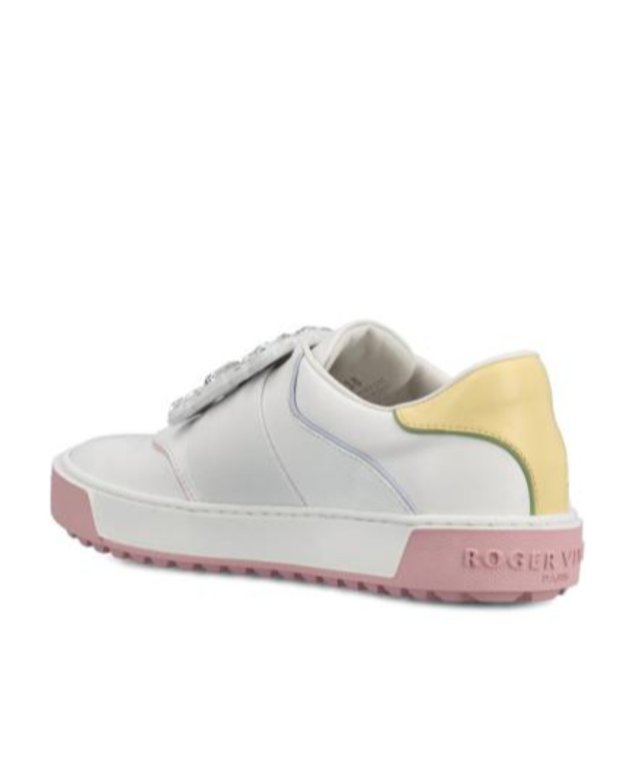 Roger Vivier Drill Button Sneakers In White
