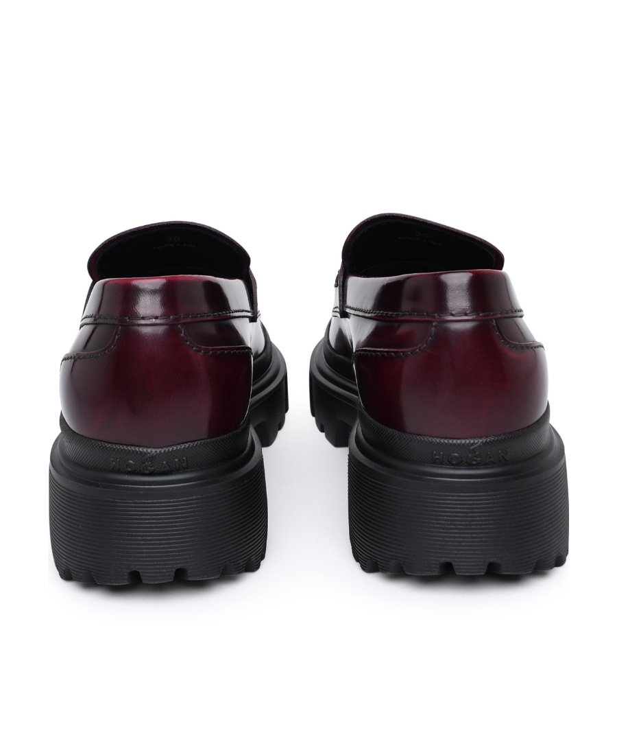 Hogan 40mm Slip-on Leather Loafers In Black