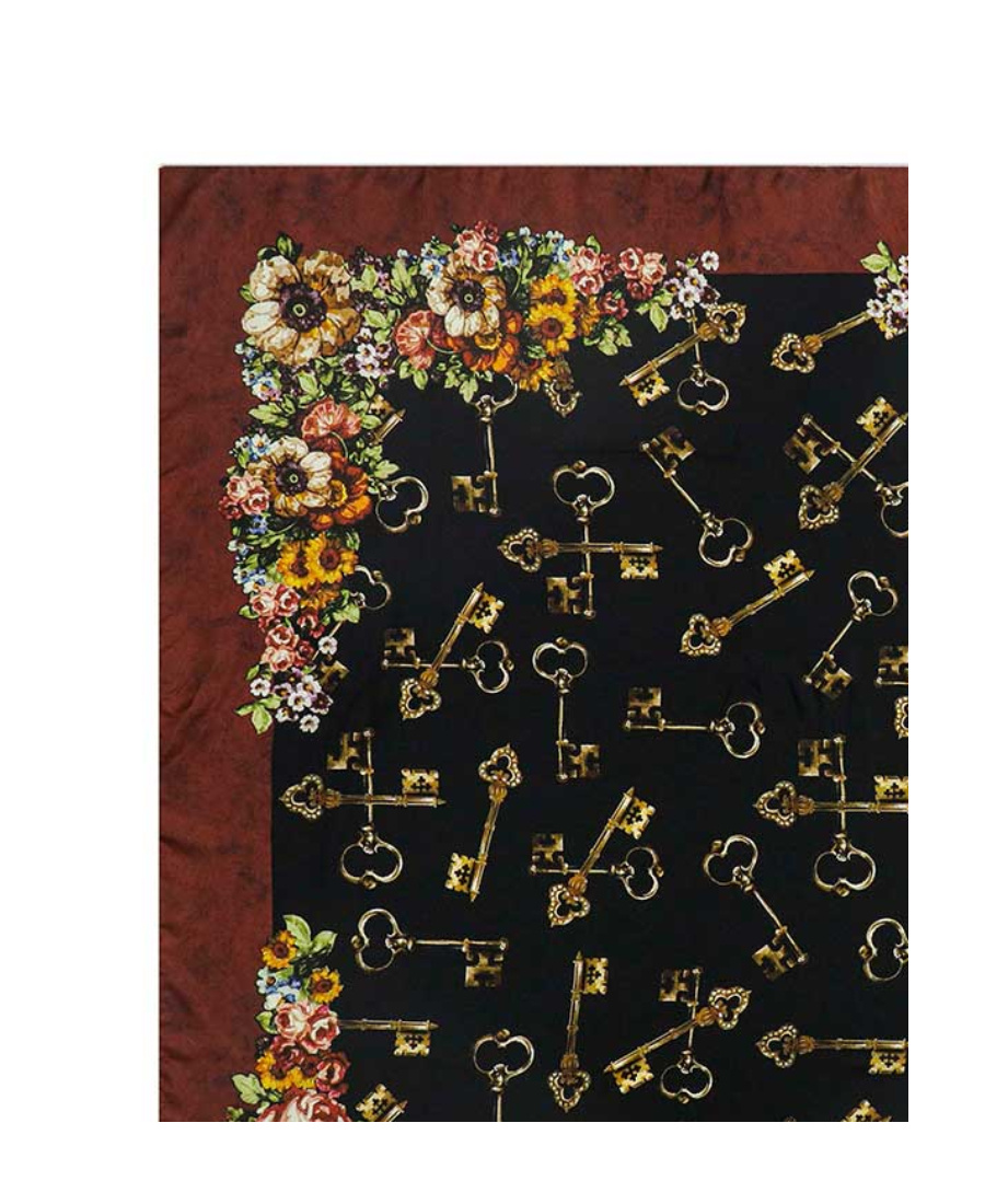 Dolce & Gabbana Printed Scarf In Black