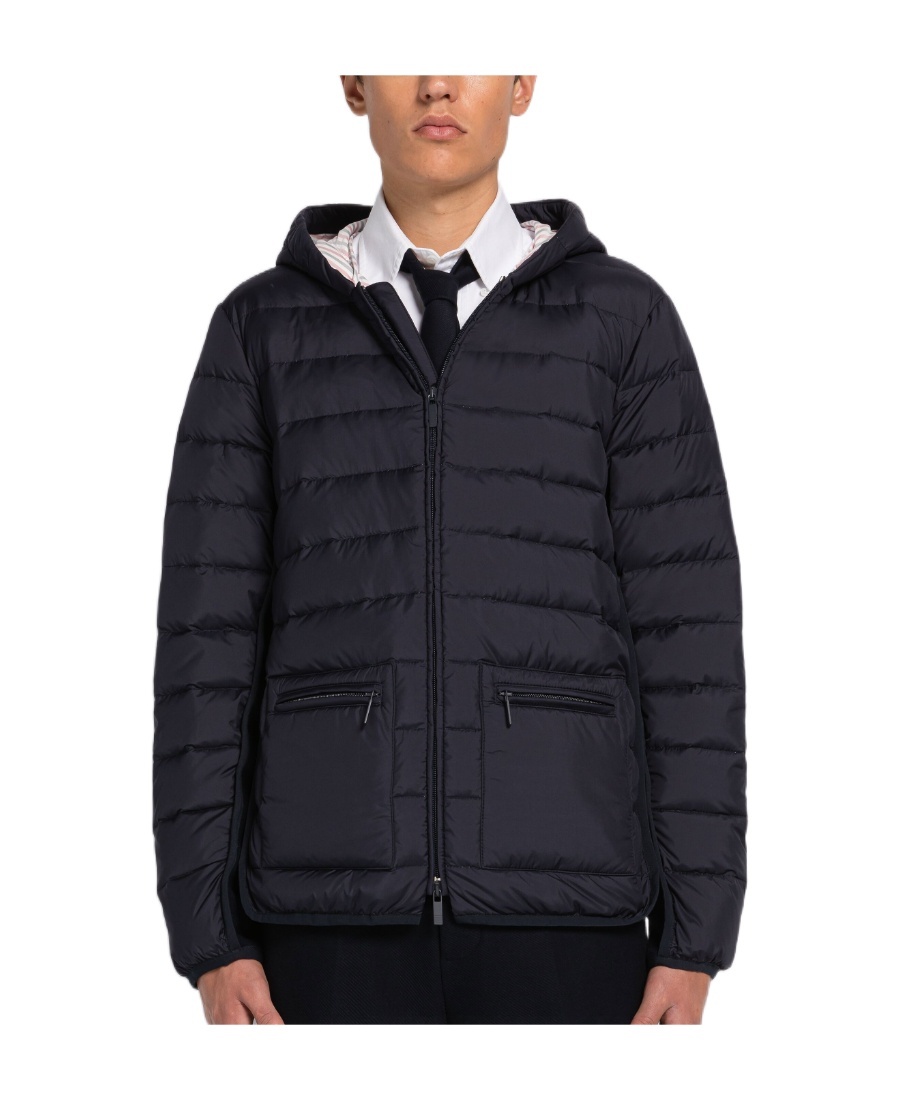 Thom Browne Zip-front Padded Jacket In Black