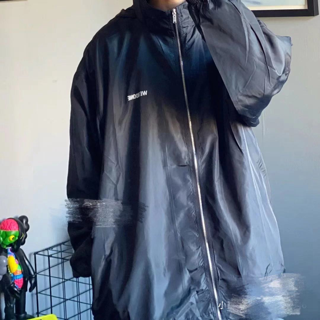 We11 Done Logo-print Hooded Jacket In Black
