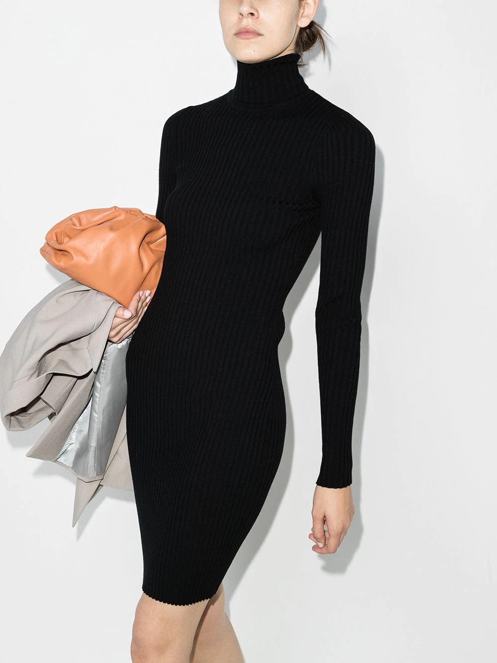 Wolford Viscose Rib Dress Woman Mini Dress Black Size L Viscose, Polyester In Black