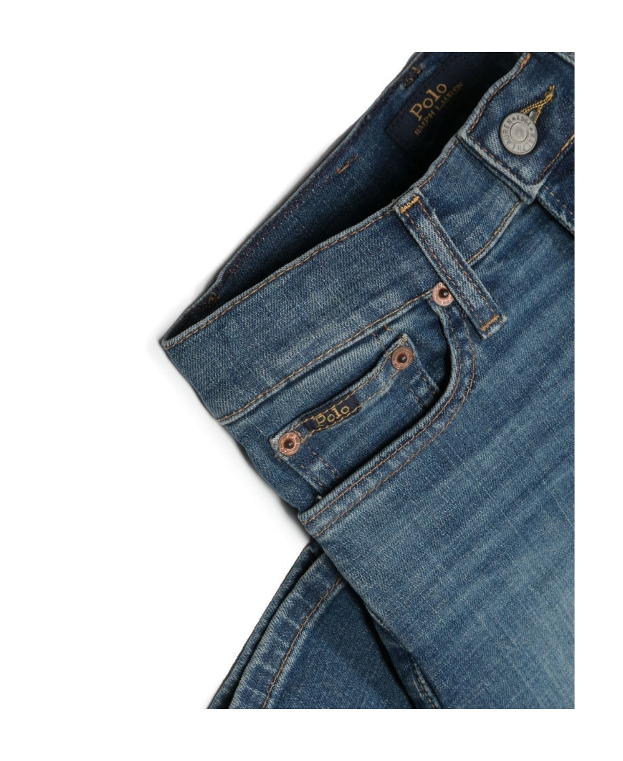 Polo Ralph Lauren Faded Mid-rise Jeans In Blue