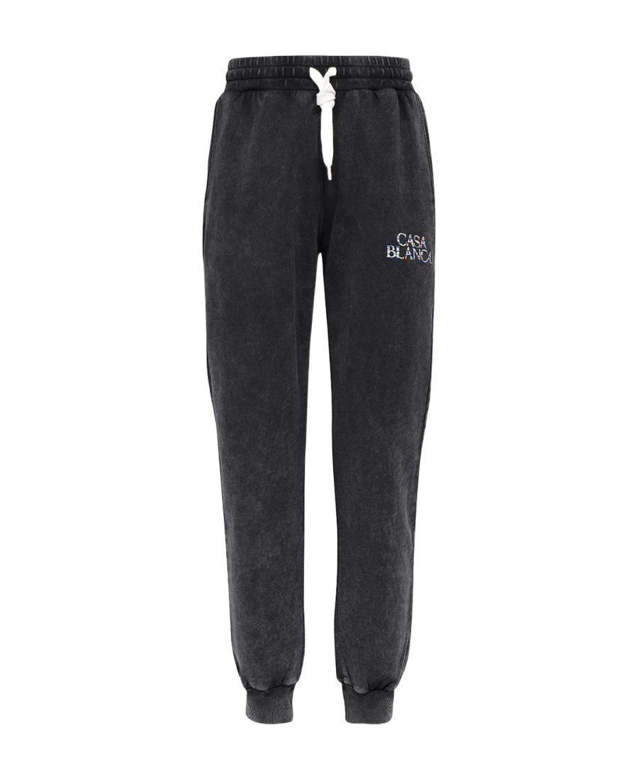 Casablanca Embroidered Logo Tapered Track Pants In Black