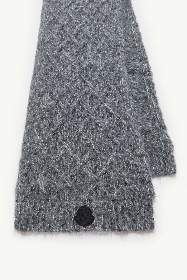 Moncler Alpaca Blend Scarf In Gray