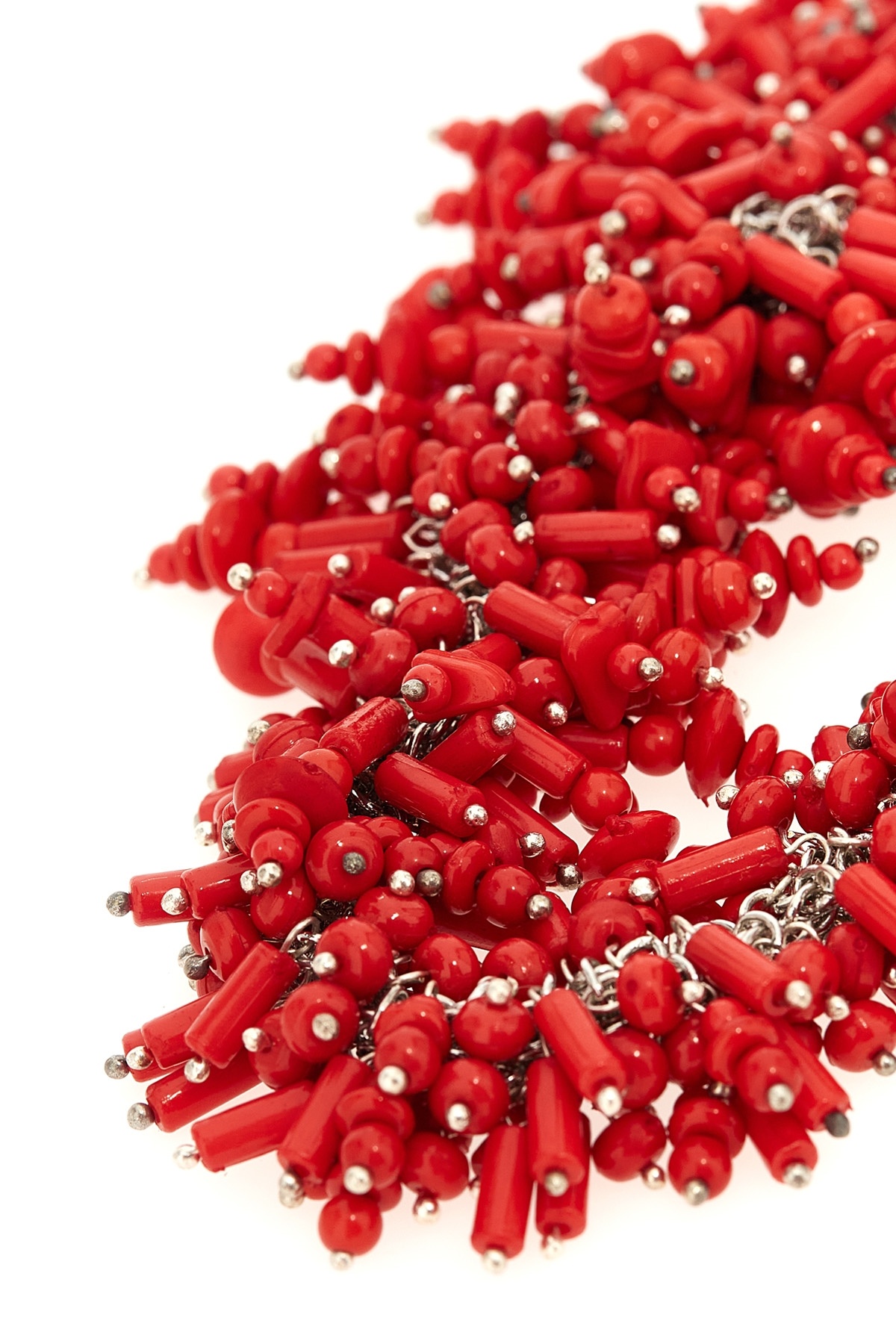 Dries Van Noten Layered Beaded Necklace With Silver Chain