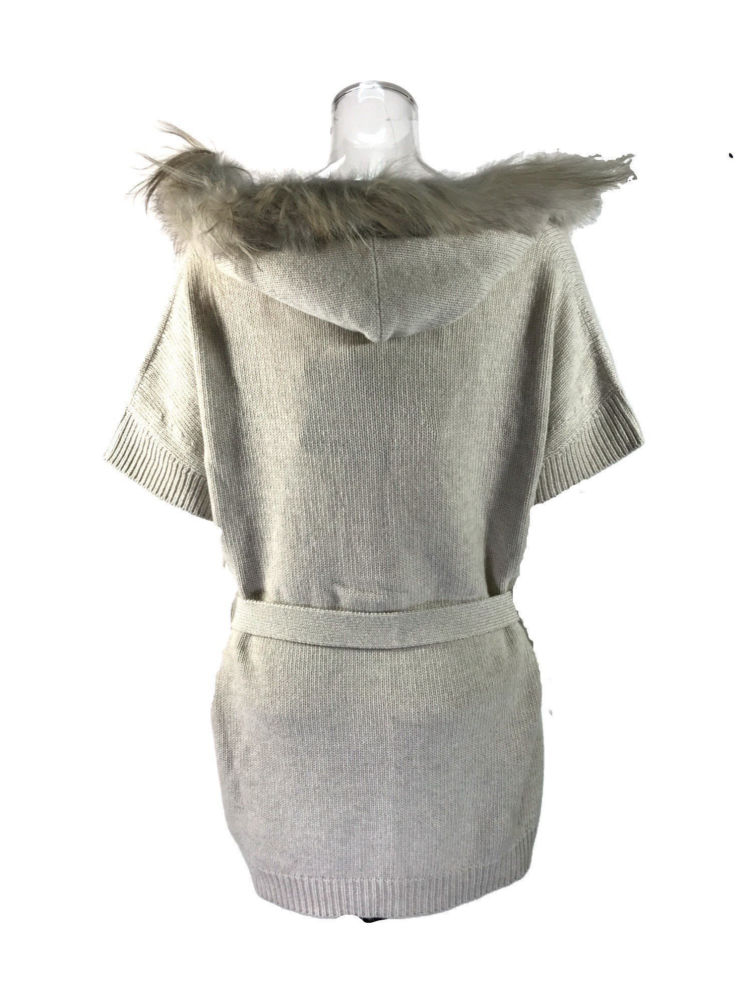 Shop Max Mara Short-sleeved Knitted Cardigan In Nude