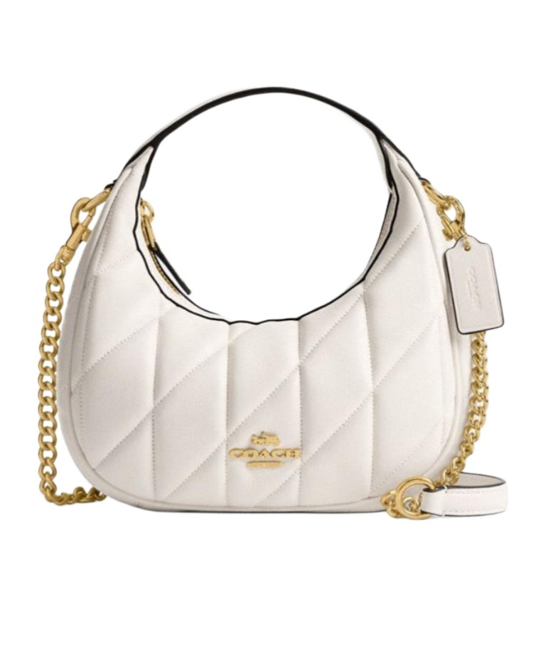 Coach Carmen Quilted Mini Crossbody Bag In White
