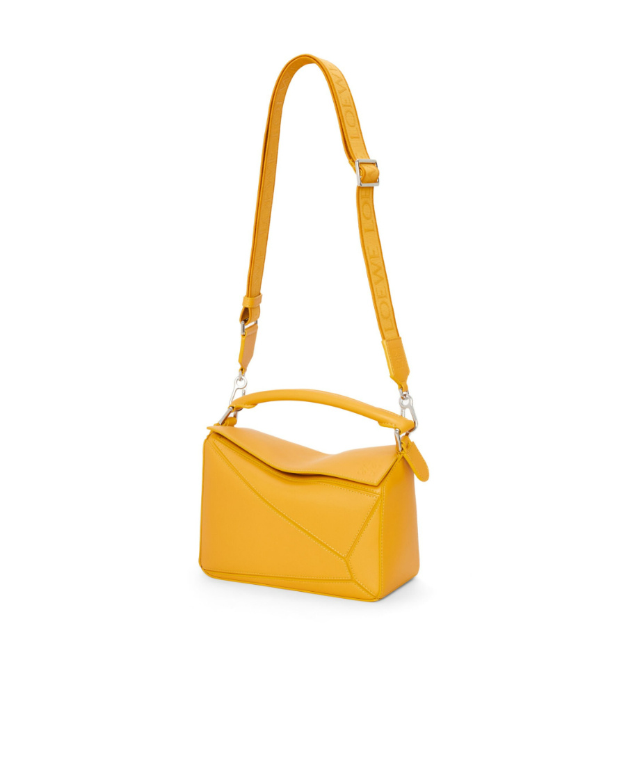 Loewe Small Puzzle Tote Bag In Yellow