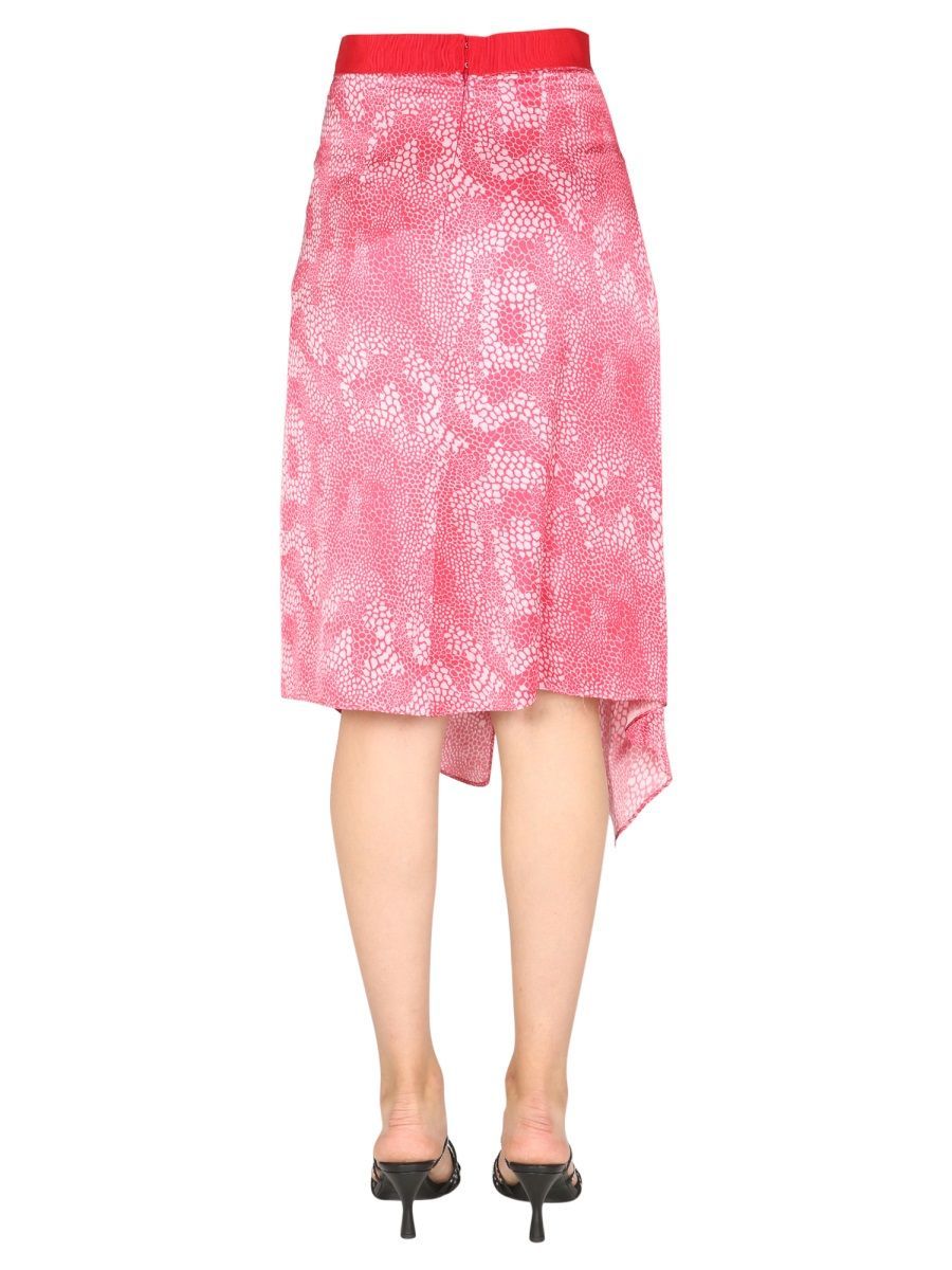 Isabel Marant Asymmetrical Elastic Waist Mini Skirt In Pink