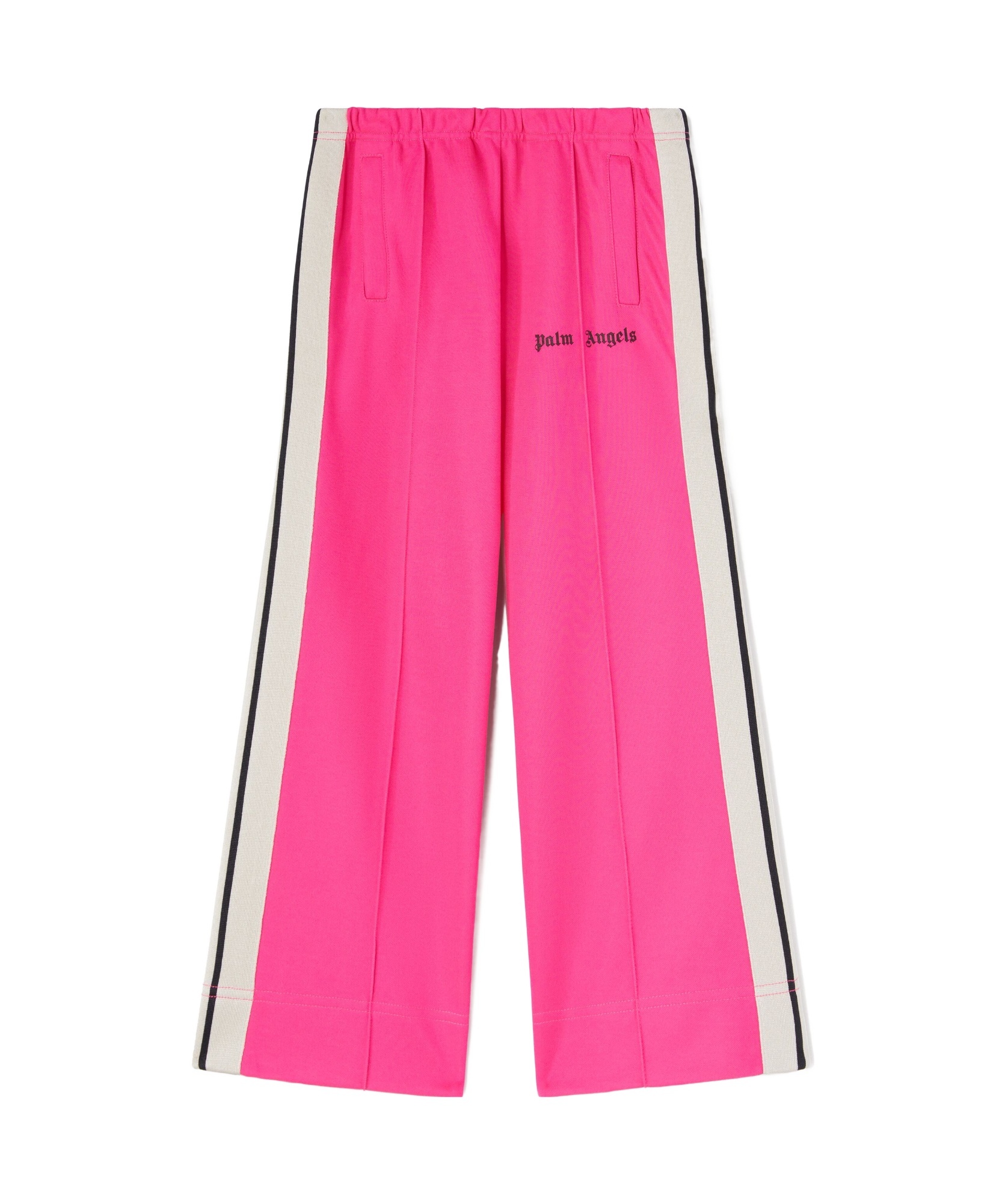 Palm Angels Printed Wide-leg Sweatpants In Pink