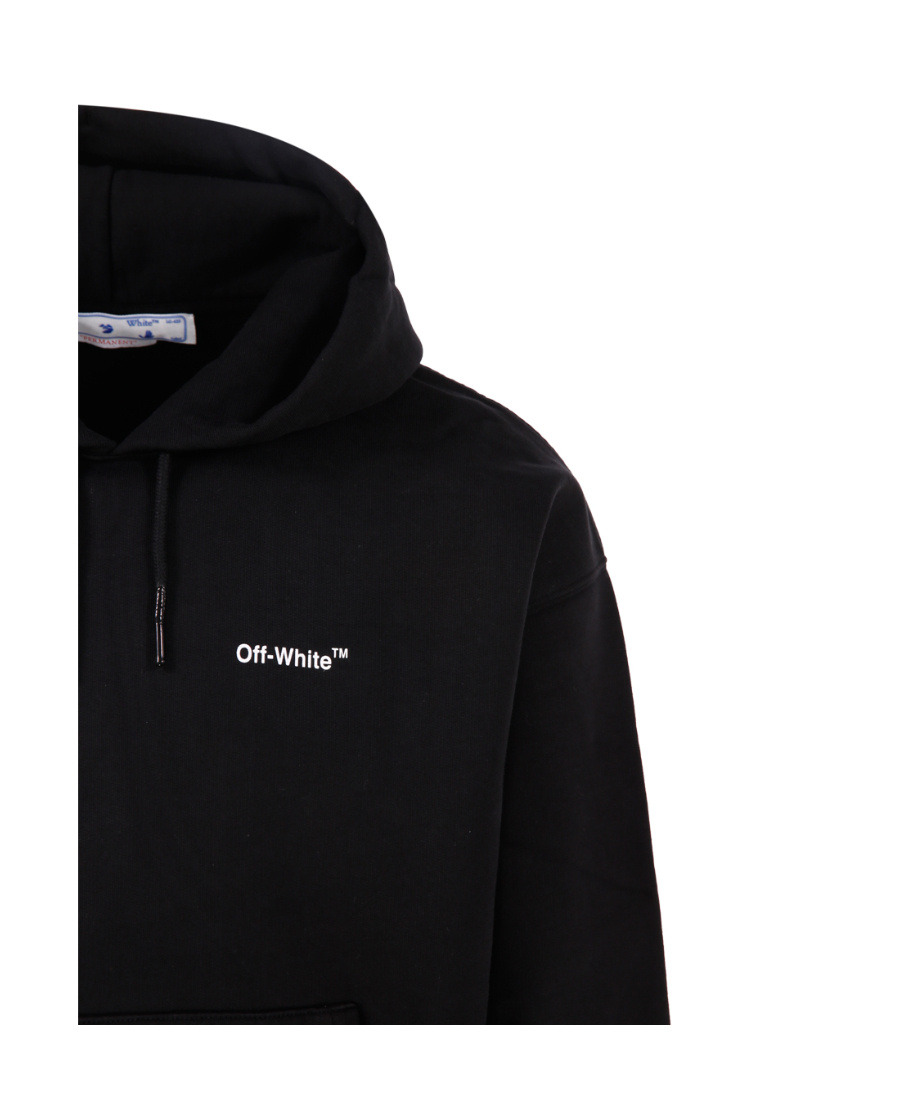 Off-white Blackwhite Windy Arrow Skate Hoodie In Black