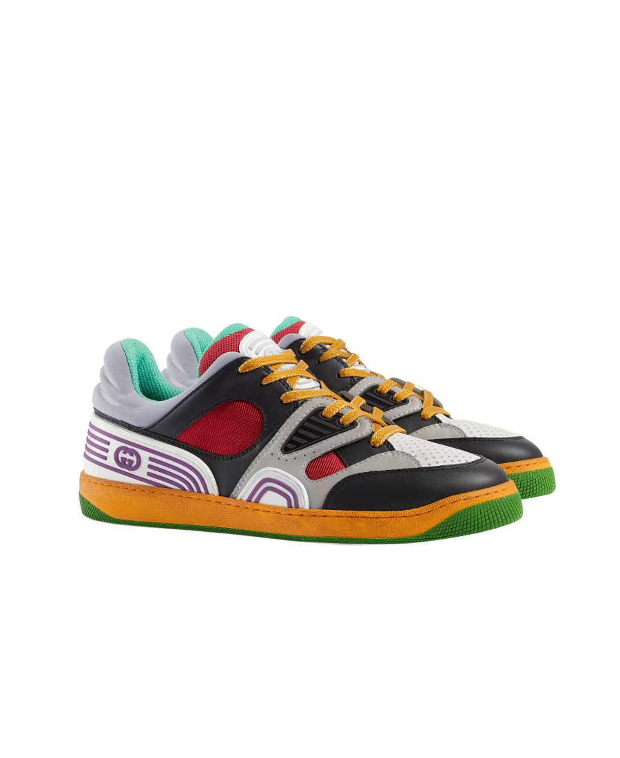 Gucci Basket Low-top Sneakers In Multicolor