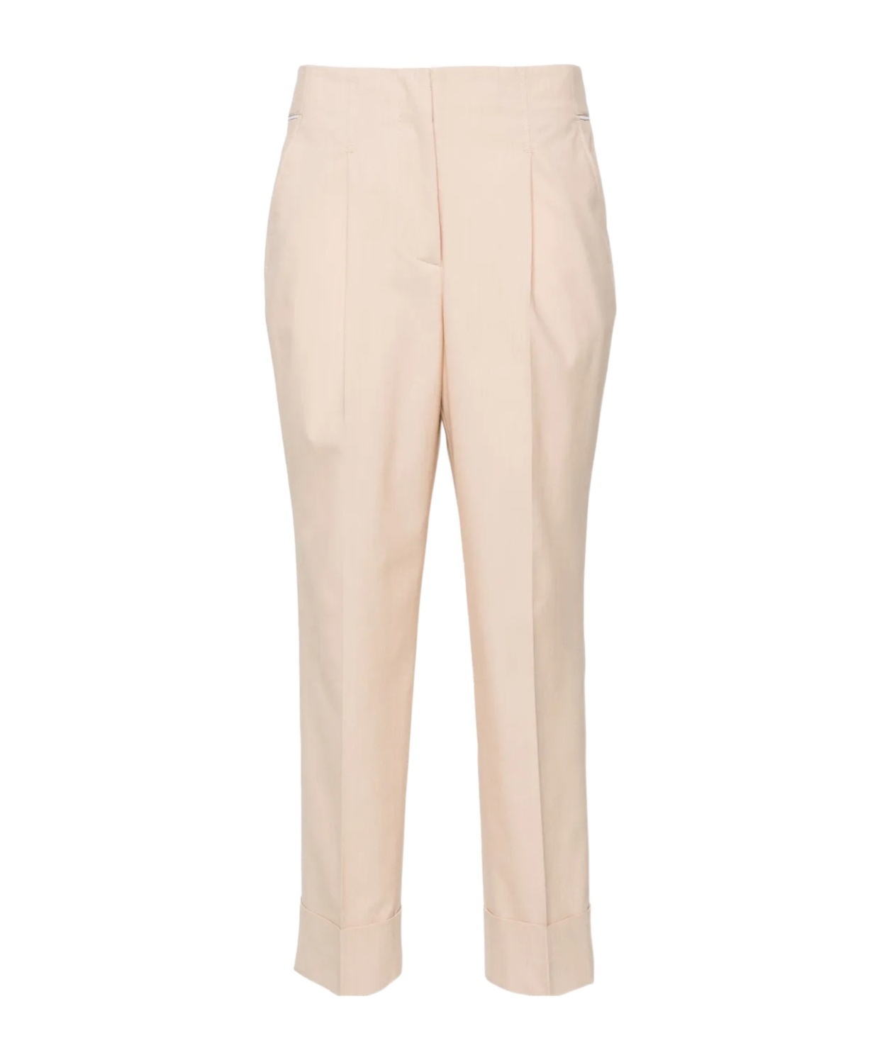 PESERICO CHAIN-DETAIL TAPERED-LEG TROUSERS