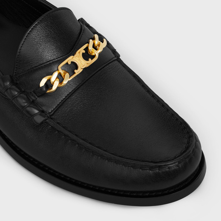 Celine Luco Triomphe Loafer Shoes In Black